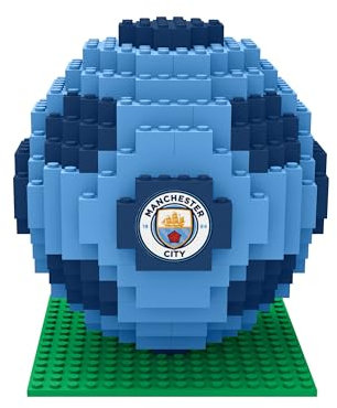 FOCO Offizielles Lizenzprodukt Manchester City FC BRXLZ XL-Steine 3D-Fußball-Aufbau BAU-Set