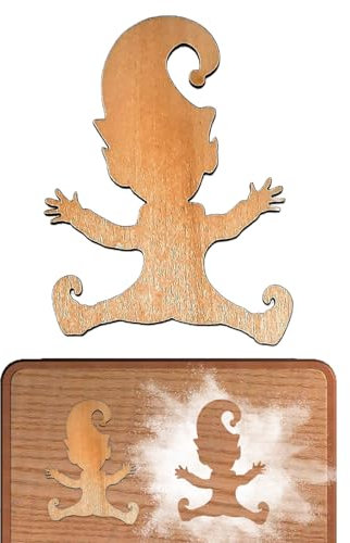 Wichtelschablone Fußabdrücke Wichteltür Zubehör, Wiederverwendbare Wichtel Fußabdrücke Weihnachten, Weihnachtswichtel Elf Schneespray Vorlagen für Fenster, Wand, Boden, Handwerk, Heimdekoration