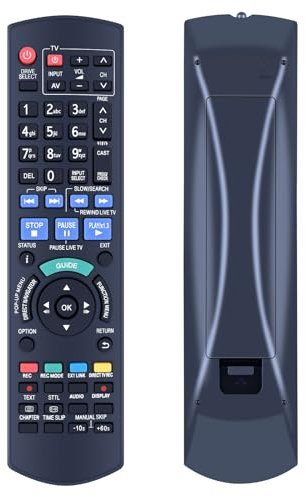 TCNOUMT Neu Ersatzfernbedienung für Panasonic DVD Disc Recorder N2QAYB000474 N2QAYB000644 Fernbedienung DMR-XS400 DMR-BS785 DMR-BS885 DMR-EX773EBK DMR-EX83EB-K DMR-EX86EB-K