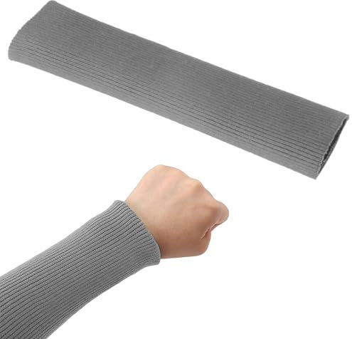 Niuhong 40 Cm Ärmelbündchen Elastische Bündchen Kleidung Elastisch Stricken Ärmel Nähen Ärmel Ersatz Daunenjacke Repair Herab Flicken Reparaturflicken Stoff Pullover Jacke Nähen DIY (Grau)