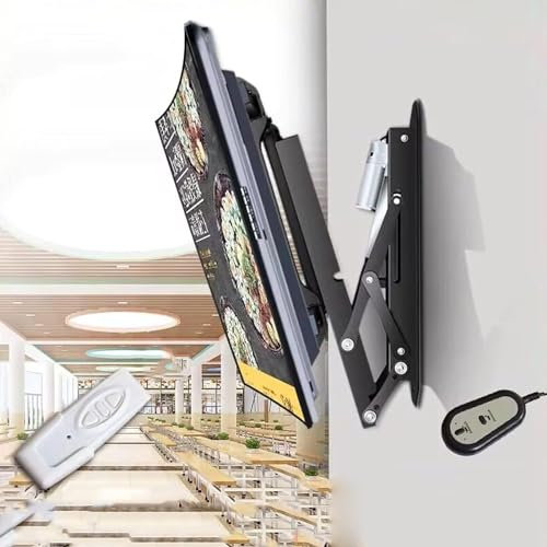 MekUk TV Wall Bracket Motorized TV Mount, Hidden Drop Down TV Lift, Ceiling Mount TV Bracket, Fits 50-75 Inch TVs for 26-70 inch TVs
