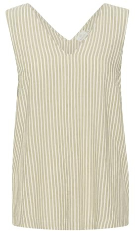 KAFFE Damen Bluse ärmellos Kamilia Damen Tank top Ärmellos V-Ausschnitt Oberteile Blusen Sommer Casual Lose Shirt Ärmellos