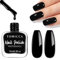 TOMICCA Schwarz Nagellack, 15ml Glänzend Schnelltrocknender Langanhaltender, Abziehbar auf Wasserbasis Nagellack für DIY Nail Art Maniküre