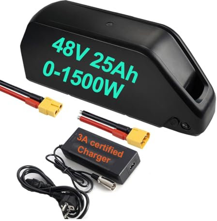 48V 25Ah Batterie de Velo - Batterie de vélo électrique pour kit de Conversion Ebike 1500W 1000W 750W - Batterie Ebike Litio -kit de Conversion ebike Batterie