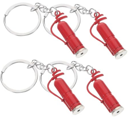WESIEVYA 4 Stück Feuerwehrmann Schlüsselanhänger Schlüsselanhänger Geldbörse Schlüsselanhänger Feuerwehrmann Schlüsselanhänger Neuartige Schlüsselanhänger Feuerwehrmann