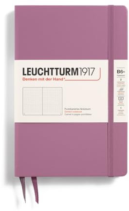 LEUCHTTURM1917 372348 Notizbuch Paperback B6+, Hardcover Schreibbuch, 219 nummerierte Seiten, Dusty Rose, dotted