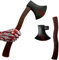 The Fancy Dress Plastic Axe Fake Axe with Blood - Viking Axe Toy Mens Accessories Halloween Weapons - Fake Axe Halloween Props 47cm
