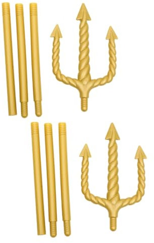 CONGARTENO 2 Piezas Tridente de Neptuno horca del de Halloween Tenedor de Cosplay del Decoración Fiesta temática Accesorio Fiesta Disfraces Tenedor Cosplay Tenedor de Fiesta