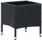 Juroupi Gartentisch Terrassentisch Wetterfest Lounge Tisch Outdoor BalkonhäNgetisch Schwarz 40x40x45 cm Poly Rattan