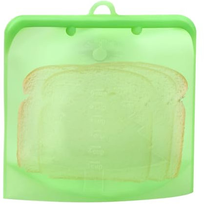 Sac Congelation Reutilisable, Sac de Congelation en Silicone, 1500ml Sac Congélation Pliable, Grande capacité Ziplock Bag, pour Conserver les Légumes, Le Lait et les Snacks(1 Pièce, Vert)