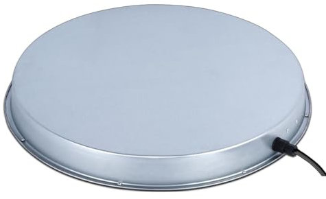 Boddceto Hühnertränke, Heizung, Geflügeltränkebasis, Große Beheizte Geflügeltränkebasis mit 6,4 Fuß Langem Netzkabel und Thermostat, EU-Stecker, 37 X 37 X 4 cm