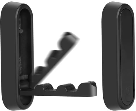 flintronic 2 Stück Kleiderhaken Wand, Platzsparende Garderobenleiste Umklappbaren, Wandgarderobe, Hakenleiste Garderobe, Garderobenhaken, Hakenleiste Kleiderhaken für Jacken Schals (Schwarz)