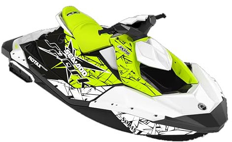 Fit for SeaDoo Spark 2UP 3UP Vinyl Sticker Decal Graphics Set - Jetski (2023), Bubble-Free Technology, Protective Laminate, UV Resistant Decals (White 1)