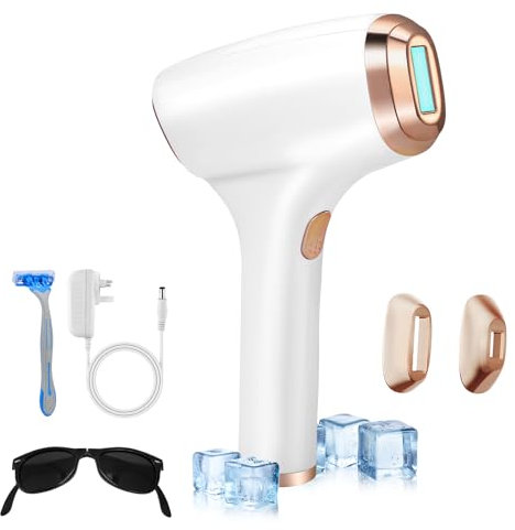 Epilierer mit Licht, Pulsee, 3-in-1-Laser, Definitive Haarentfernung mit HR/RA/SC, 2 Modi, 9 Energiestufen, IPL-Laser-Epilierer für Männer und Frauen, Gesicht, Achseln, Bikini, Achseln