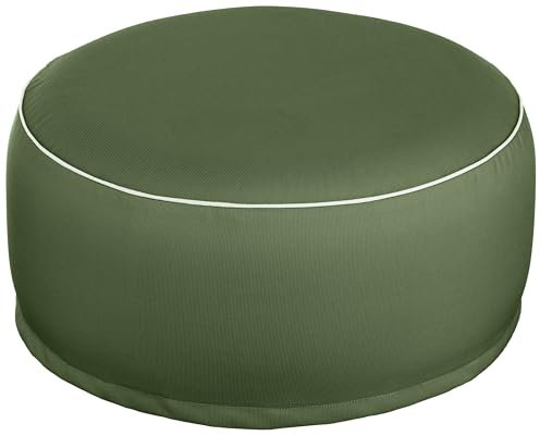 Brandsseller Outdoor Sitzhocker aufblasbar – Pouf Ø 55 x 25 cm – wasserabweisender Sitzsack für Garten, Terrasse, Wohnzimmer & Strand – wetterfest & leicht zu reinigen Olivgrün