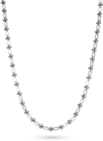 LIEBESKIND BERLIN Damen Schmuck – Halskette aus Edelstahl – Silber & Gold – modernes, urbanes Design – stilvoll, markant & kombinierbar zu jedem Look