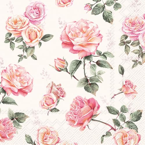 IHR Serviette Classic Roses 33x33 cm 20 Stück Papier Motiv Rosen