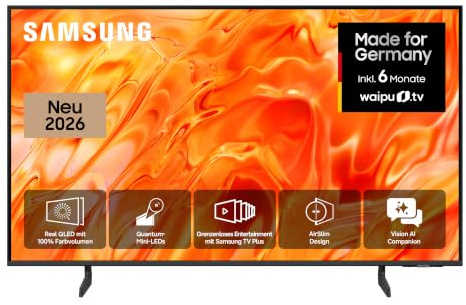 Samsung Neo QLED QN70H 4K 43 Zoll (108 cm), Quantum-Mini-LED für ultrafeine Kontraste, UHD Fernseher, 4K AI Upscaling, Adaptive Sound+, Gaming Hub, Motion Xcelerator 144Hz, AI Companion, Smart TV