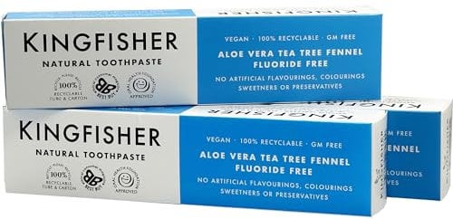 Kingfisher Aloe Vera Tea Tree Fennel Fluoride Free Toothpaste 100ml Pack of 3