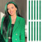 FESHFEN Farbige Haarverlängerung, 10 PCS Grüne Haarteil für Damen Synthetik Party Highlight Bunte Glatte Haarverlängerungen Saint Patrick's Tag Clip in Haarteil für Frauen, 55cm