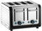 Dualit Architect 4 Slot Black Body with White Panel Toaster