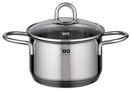 ELO 90914 Achat Fleischtopf mit Deckel, Edelstahl, silber, 14 x 9 cm