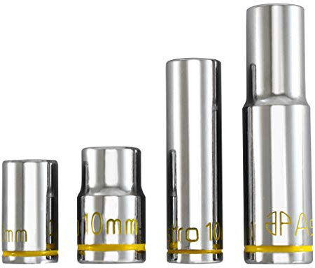 Astro Pneumatic Tool 410 - Uv Glowing 10mm Sockets 1/4 & 3/8 Drive - 4Piece