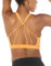 icyzone Yoga Sport-BH Damen Bustier mit Gepolstert - Atmungsaktiv Ohne Bügel Sports Bra Top (L, Banana)