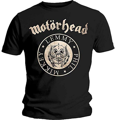 Motorhead Men's Undercover Seal Newsprint T-Shirt Black