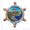 3D-Kühlschrankmagnet, Ruderform, Alanya, Türkei, Souvenir, Geschenk, Dekoration für Zuhause und Küche, Alanya, Türkei, Kühlschrankmagnet-Kollektion (blau)