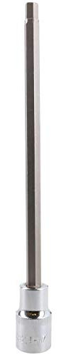 7mm Hex Allen Key Long Bit Internal Socket Metric 1/2 Drive 200mm Length Cr-V