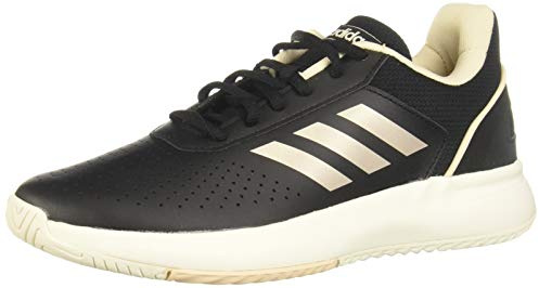 Adidas Damen Courtsmash Tennisschuh, Kern SCHWARZ/Platin MET./Linen