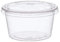 Majestic 100pk 4oz Transparent Plastic Cups with Snap Lids (Round, Basic, FOOD_STORAGE_CONTAINER, 4 ounces, 118 milliliters, Packed Meals, Picnics, Serving Food)