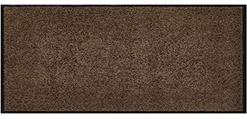 andiamo Premium-Fußmatte Wash & Clean - langlebige Schmutzfangmatte Hauseingang - als Fußmatte innen oder als Fußabtreter im überdachten Außenbereich - saugstarker Fußabstreifer 60 x 90 cm Braun