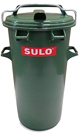 Sulo 50 L Mülltonne Müllbehälter Systemmülleimer, Farbe grün - Ausführung mit oder ohne ALU-Verschlussbügel (50 L mit ALU-Bügel)