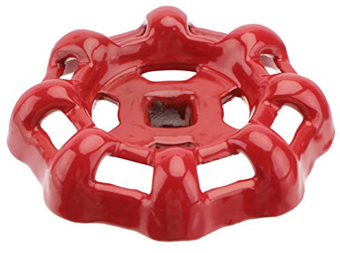 BESTonZON Ventil Handrad Gusseisen Kugelhahn Ventil 7mm Rot Absperrventil Wasserhahn Wasserrohr Oberteil Griff Ersatz Zubehör