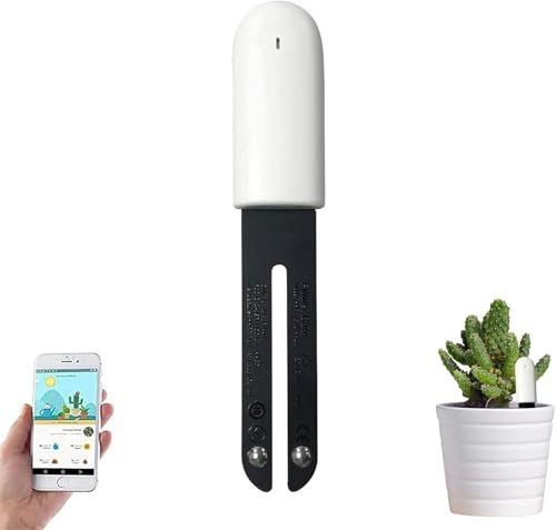 4 in 1 Sensore Umidità Terreno, Igrometro Piante, Misuratore Umidità Terreno, Intelligente Tester del Umidità/Luce/Fertilità/Temperatura, per Mijia APP e Interno(1 PCS)