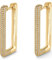 JETTE Damen-Creolen 925er Silber 322 Zirkonia One Size, Gelbgold 32018378