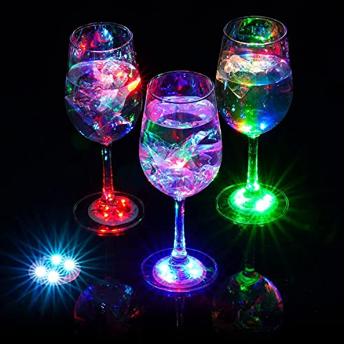 LED Coaster, 4 Pcs LED Sticker Lights, LED Bottle Lights Cup Holder Lights Car Coasters Light Up Coaster for Wine Liquor Bottle, Drinks Party, Bar Party (Multicolor)