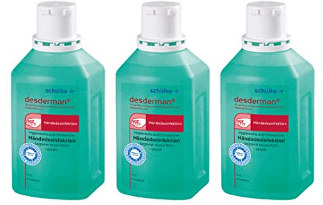 Schülke Desderman | 3 x 500 ml | Händedesinfektionsmittel | Desinfektionsmittel