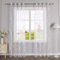 CORLIF Voile Gardine mit Ösen Vorhang Ausbrenner Muster Transparente Gardinen Wohnzimmer Schlafzimmer Gardinenschals Weiß BxH 140x145cm 1 Stück