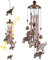 Windspiele Für Draußen, Elefanten Gedenk Windspie Für Gartendekoration Wohnzimmer Schlafzimmer Fenster Gartendekoration Zuhause Hausgarten Metallrohr Glockenverzierung Windspie (Rot)