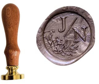 Siegel mit eigenem Logo, personalisiertes Siegel, Hochzeit, Einladungskarten stempeln, save the date, waxstamp, DIY, retro stamp, wedding (25, Design 17)