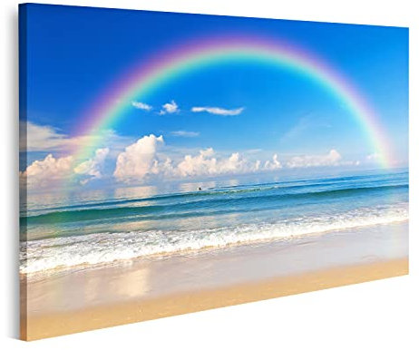 islandburner Meer Regenbogen Himmel Strand Phuket Thailand Leinwand Bild Wandbilder Bilder