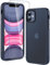 Hensinple Coque pour iPhone 11, Coque iPhone 11 avec Verre Trempé Protection D'écran Antichoc Militaire 360 Degrés Résistante intégrale Complète Protection Bumper Etui Housse pour iPhone 11-Bleu