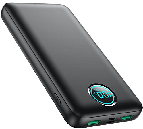 iPosible Power Bank 26800mAh, 25W PD3.0+QC4.0 Schnelles Aufladen LCD Display Externer Akku, 3 Outputs USB C Power Bank Kompatibel mit iPhone 13 12 11 X Airpords Samsung Huawei Xiaomi Oppo iPad-Grau