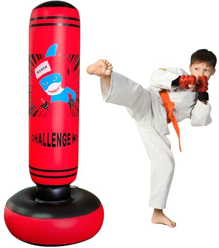 48 in Punching Bag Kid,Boxing Bag for Kids,Inflatable Dummy, Inflatable Punching Bag, De-Stress Boxing Bag for Kids.