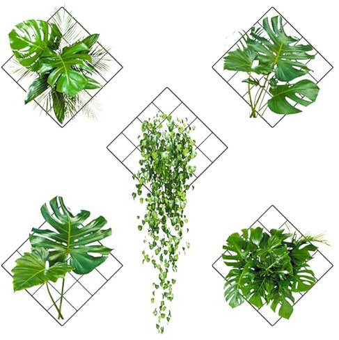 3D Grünen Pflanzen Wandaufkleber,Wandtattoo Pflanzen Grün,Entfernbarer PVC 3D Pflanzen Wandaufkleber,Pflanzen Grün Sticker für Schlafzimmer,Wohnzimmer,Büro,Küche