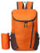 Thayakii faltbare Sporttasche, wasserabweisender Rucksack, tragbare Aufbewahrungstasche leicht, Reisetasche Outdoor-Sport (Orange)