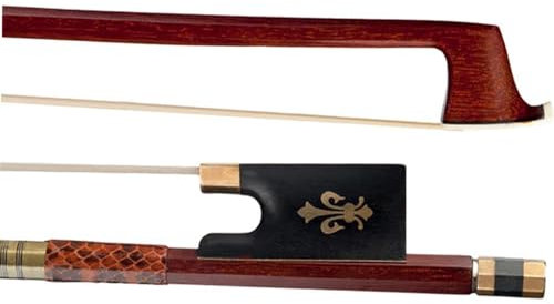 Professioneller Geigenbogen Geigenbogen, 4/4-Geigenbogen, Weißes Rosshaar-Ebenholz Mit Fleur-de-lis-Einlage